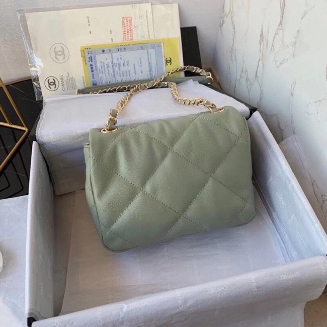 Chanel small flap bag Calfskin & Gold-Tone Metal AS2232 Green