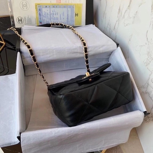 Chanel small flap bag Calfskin & Gold-Tone Metal AS2232 black