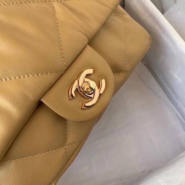 Chanel small flap bag Calfskin & Gold-Tone Metal AS2232 brown