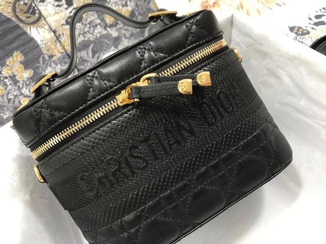 DIOR Sheepskin cosmetic bag S5488 black