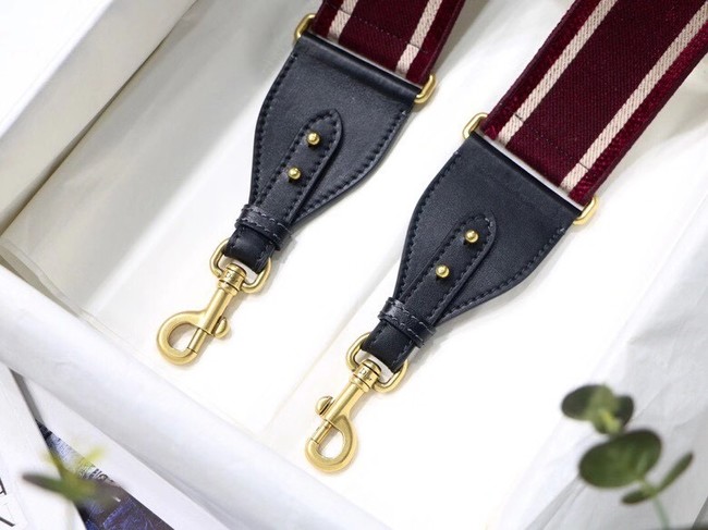 Dior Oblique Embroidered Velvet SHOULDER STRAP S8540CWVF-5 Burgundy