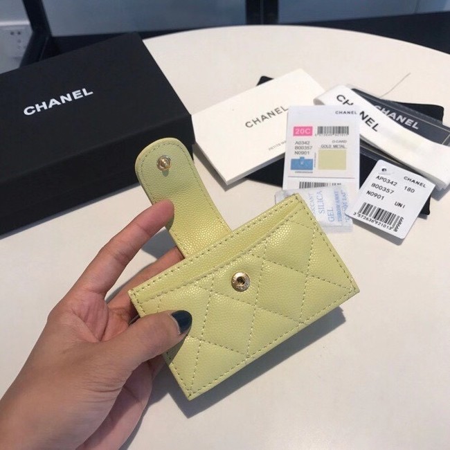 Chanel card holder AS0342 green