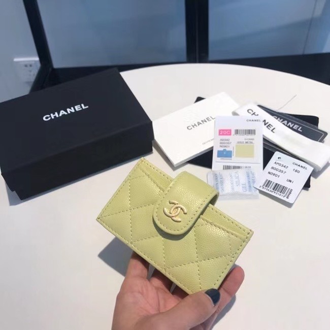 Chanel card holder AS0342 green