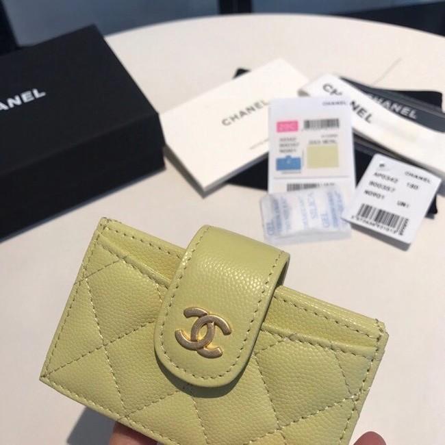 Chanel card holder AS0342 green