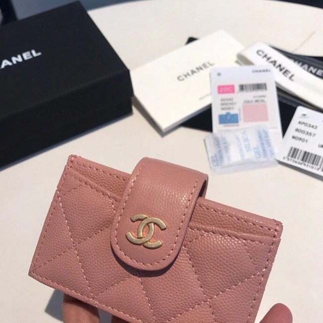 Chanel card holder AS0342 pink