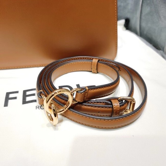 Fendi PEEKABOO ISEEU EAST-WEST leather bag 8BN323A brown