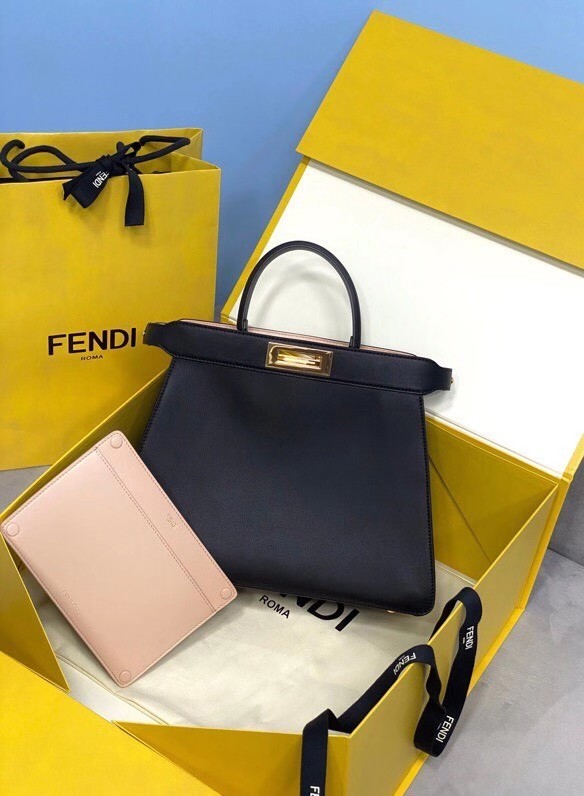 Fendi PEEKABOO ISEEU MEDIUM leather bag 70193 Black