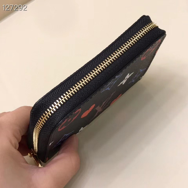 Louis Vuitton GAME ON ZIPPY COIN PURSE M80305 black