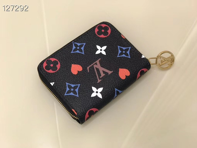 Louis Vuitton GAME ON ZIPPY COIN PURSE M80305 black