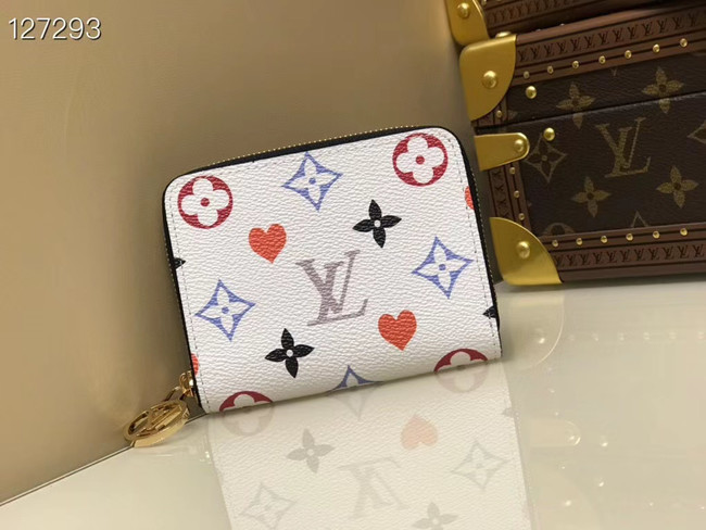 Louis Vuitton GAME ON ZIPPY COIN PURSE M80305 white