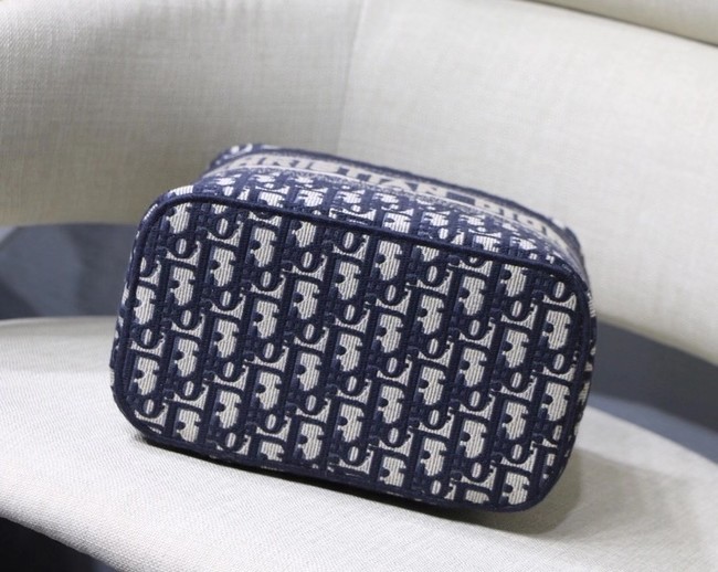 DIOR Oblique Jacquard cosmetic bag S5488 Blue