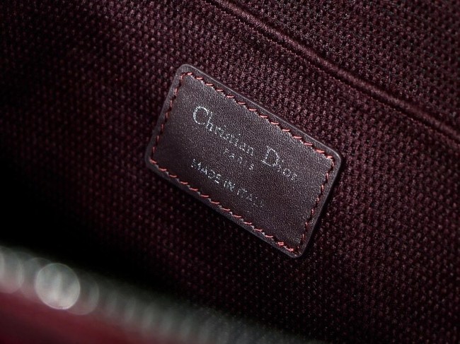 Dior Oblique Embroidered Velvet DIORTRAVEL VANITY CASE S5480 Burgundy