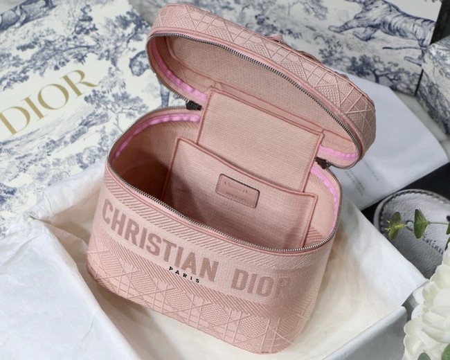 Dior Oblique Embroidered DIORTRAVEL VANITY CASE S5480  pink