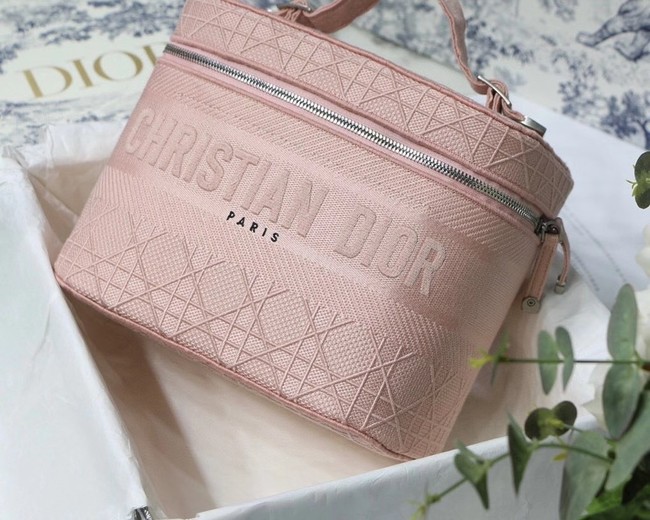 DIOR Oblique Jacquard cosmetic bag S5488 pink