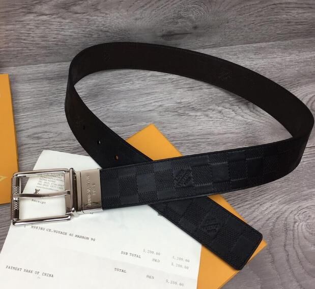 Louis Vuitton Original Calf Leather Belt 2569 black