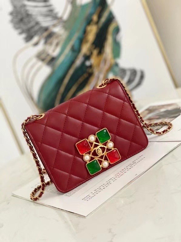 Chanel flap bag AS2259 Burgundy