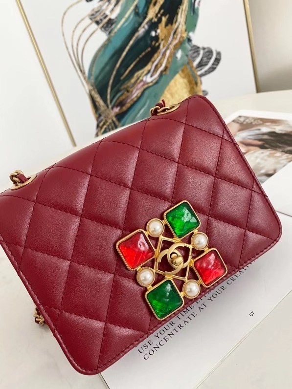 Chanel flap bag AS2259 Burgundy