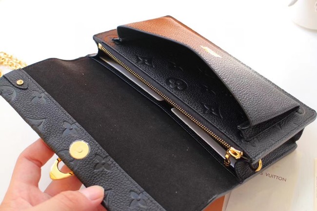 Louis vuitton VAVIN CHAIN WALLET M67841 black