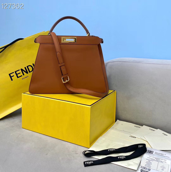Fendi PEEKABOO ISEEU MEDIUM leather bag 70193 brown