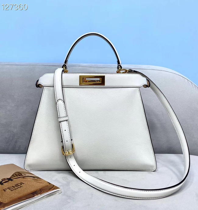 Fendi PEEKABOO ISEEU MEDIUM leather bag 70193 white