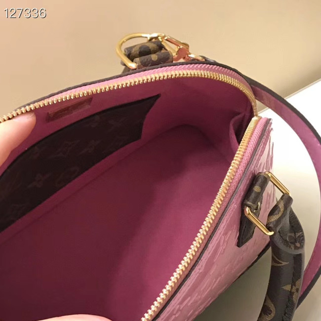 Louis Vuitton Monogram Vernis Alma BB Tote Bag M91606 pink