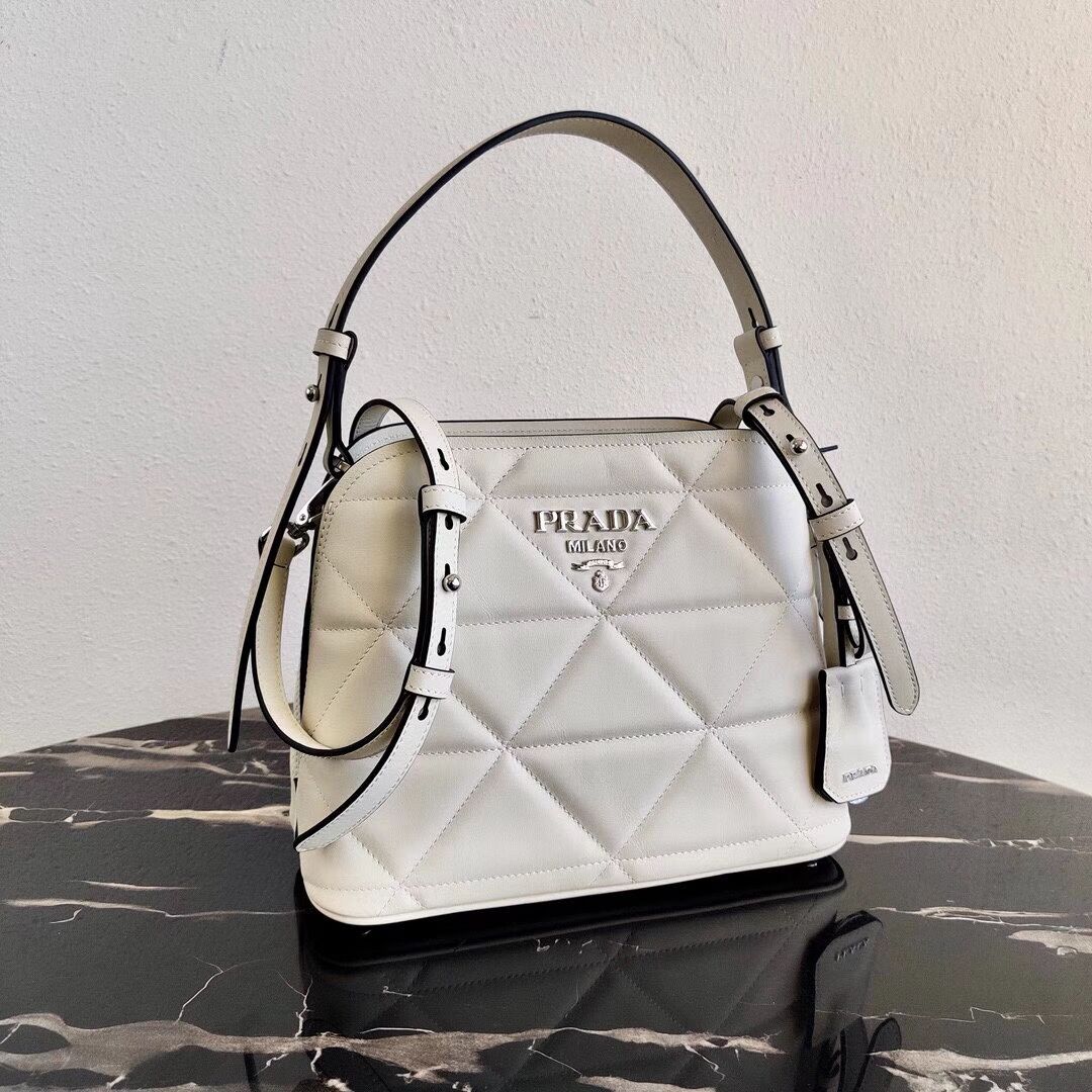 Prada Spectrum small leather bag 1BA311 white