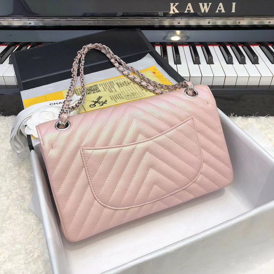 Chanel 2.55 Series Flap Bag Leather A1112CF Pink