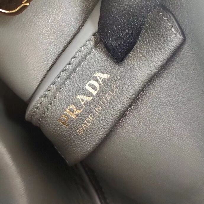 Prada Deer skin bag tote 1BC145 grey