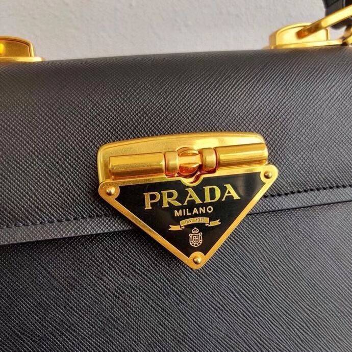 Prada Saffiano leather Prada Symbole bag 1BN021 black