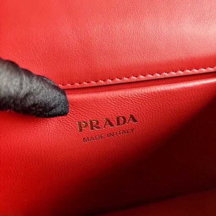 Prada Saffiano leather Prada Symbole bag 1BN021 red