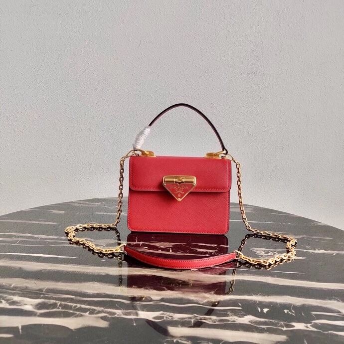 Prada Saffiano leather Prada Symbole bag 1BN021 red