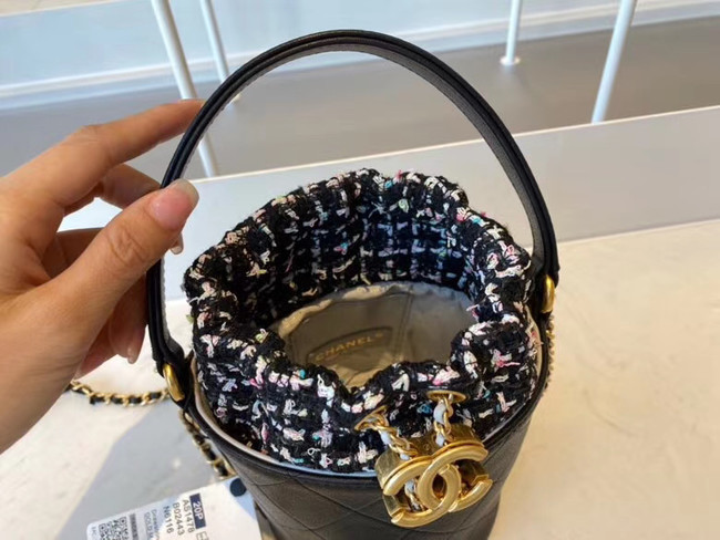 Chanel Drawstring Sheepskin bag AS1478 black