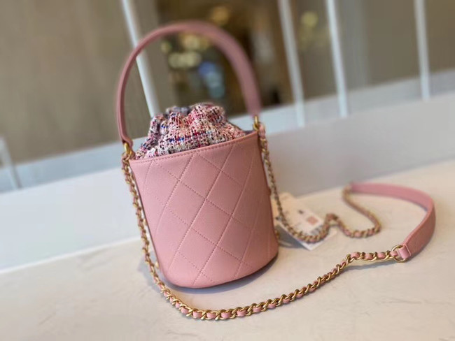 Chanel Drawstring Sheepskin bag AS1478 pink