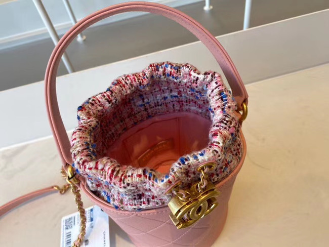 Chanel Drawstring Sheepskin bag AS1478 pink
