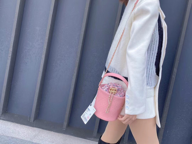 Chanel Drawstring Sheepskin bag AS1478 pink