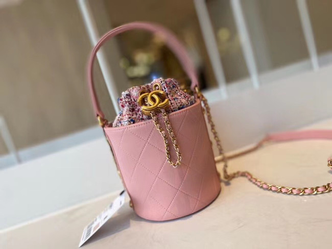 Chanel Drawstring Sheepskin bag AS1478 pink