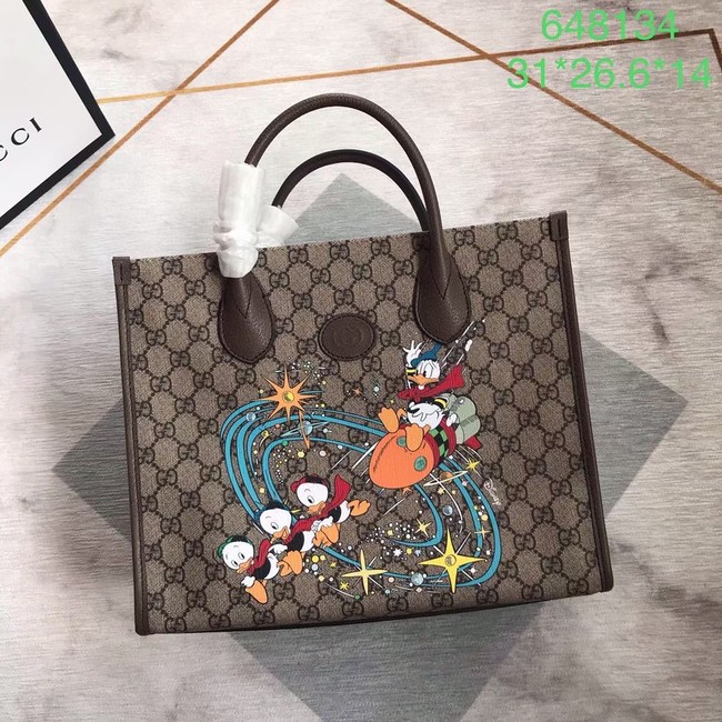 Gucci Disney x Gucci Donald Duck tote bag 648134 brown