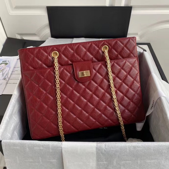 Chanel Original Lather Shopping bag AS6611 red