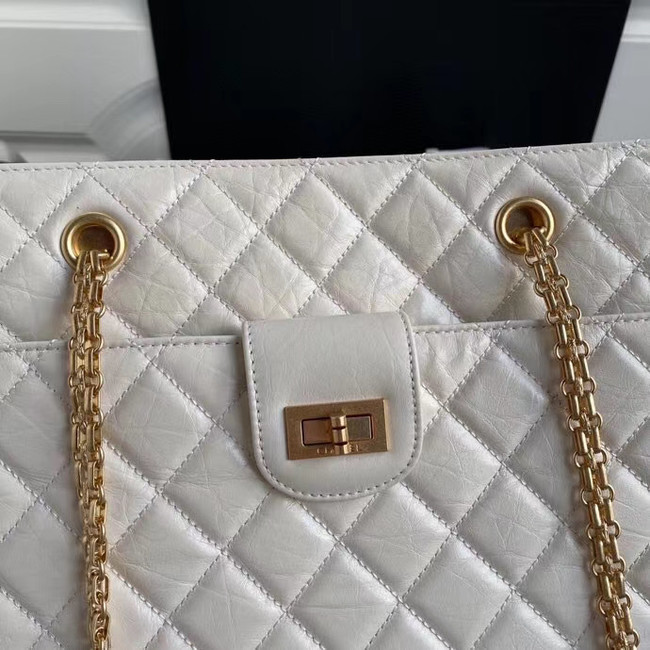 Chanel Original Lather Shopping bag AS6611 white