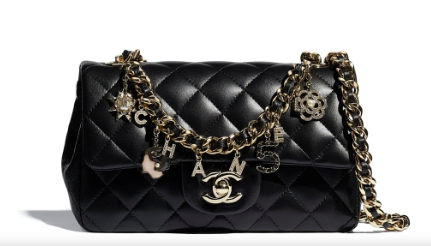 Chanel flap bag Lambskin & Gold-Tone Metal AS2326 Black