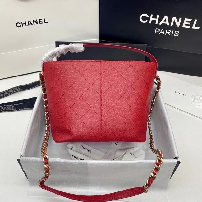 Chanel small shopping bag AS2286 red