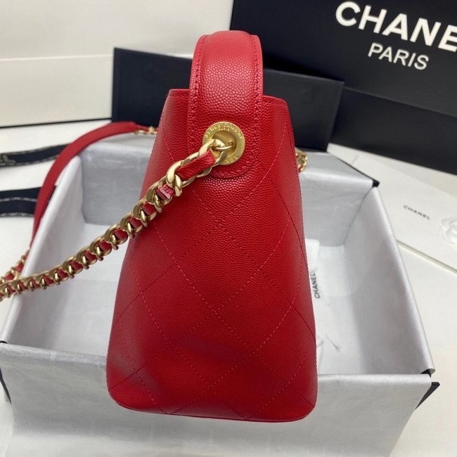 Chanel small shopping bag AS2286 red