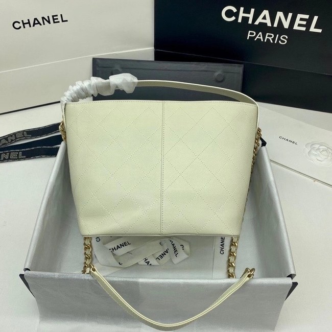Chanel small shopping bag AS2286 white