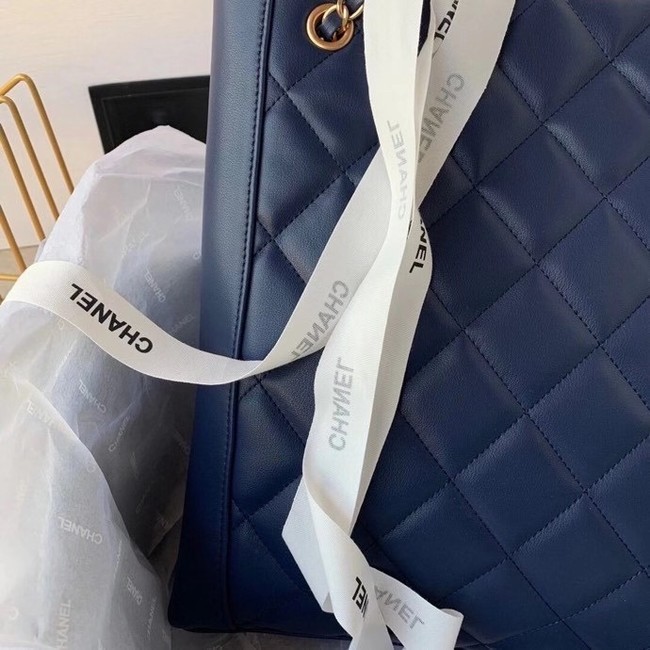 Chanel Original Lather Shopping bag AS2295 blue