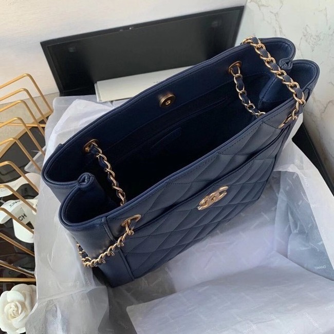 Chanel Original Lather Shopping bag AS2295 blue