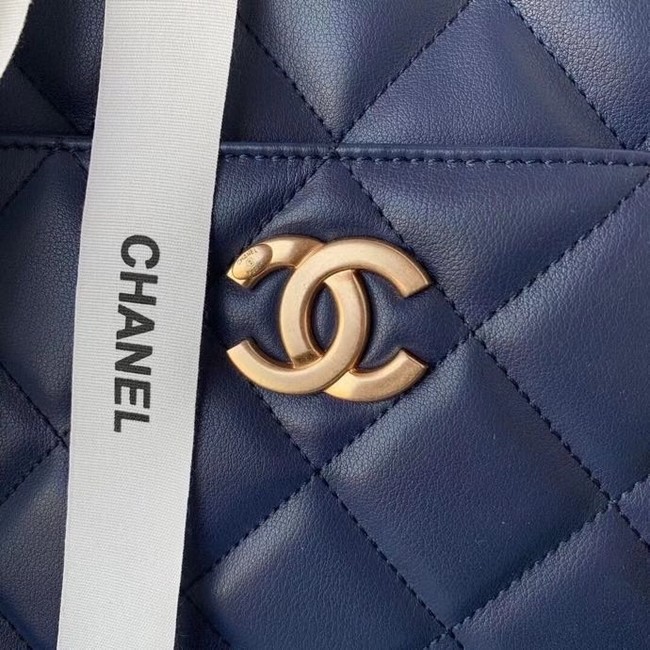 Chanel Original Lather Shopping bag AS2295 blue