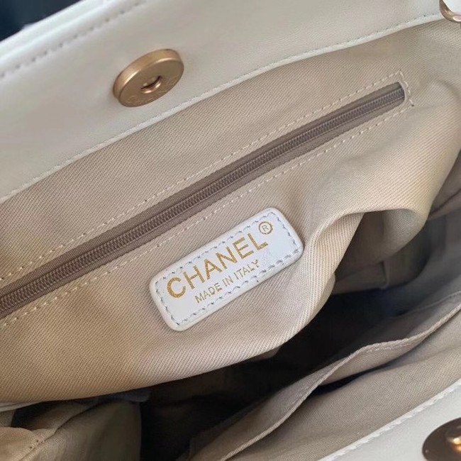 Chanel Original Lather Shopping bag AS2295 white