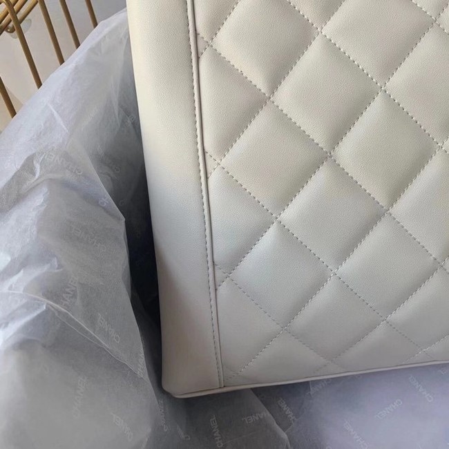 Chanel Original Lather Shopping bag AS2295 white