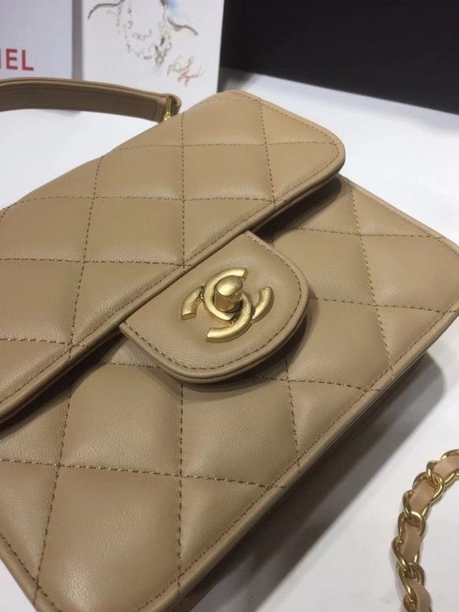 Chanel small tote bag 8817 Khaki