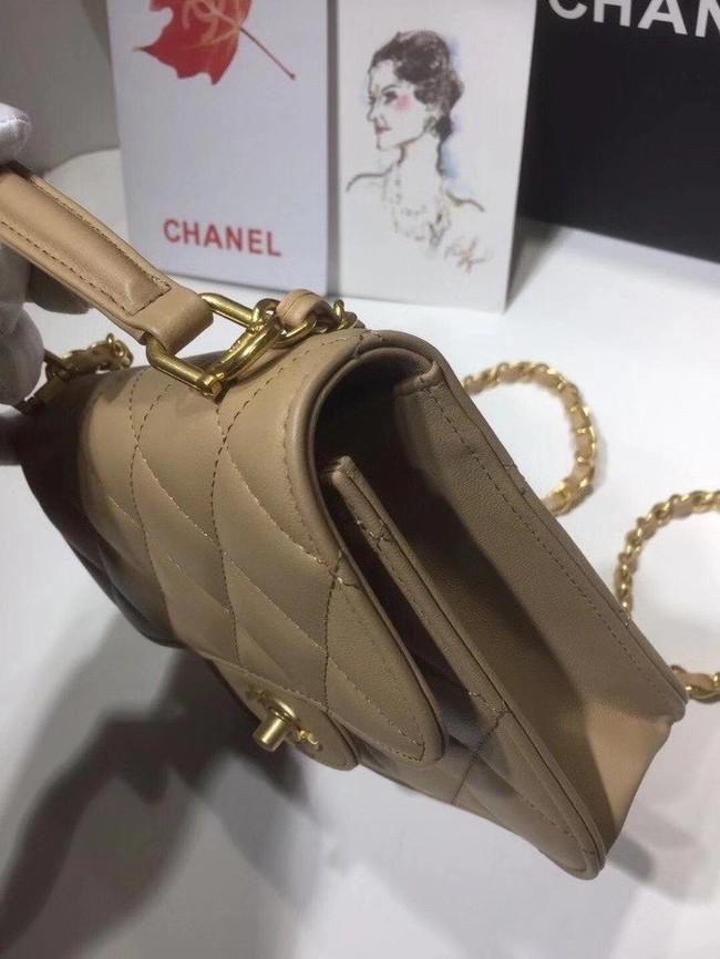 Chanel small tote bag 8817 Khaki